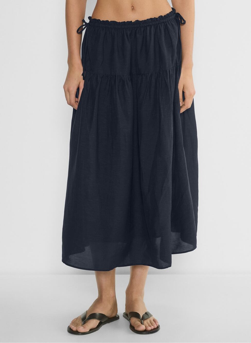 Aritzia Wilfred Dashwood Skirt Dark Night Navy Blue S